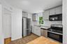 Kitchen with stainless steel appliances