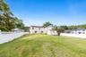 Flat, grassy backyard