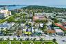 Aerial view of the retail store, intracoastal and Royal Poinciana Way