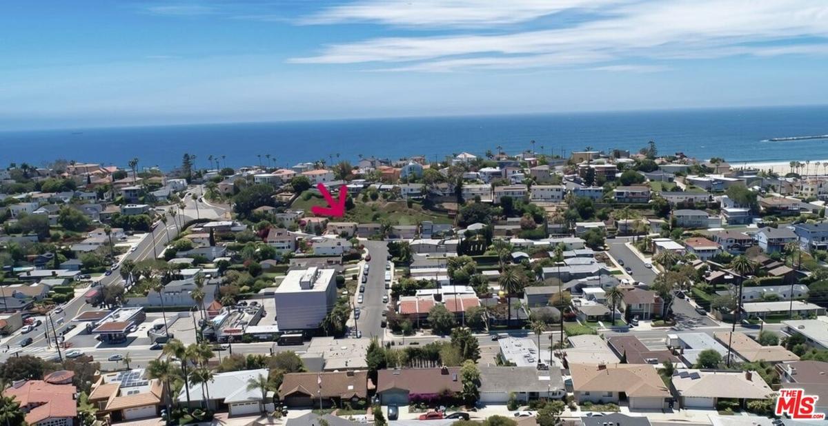 Aerial View toward ocean