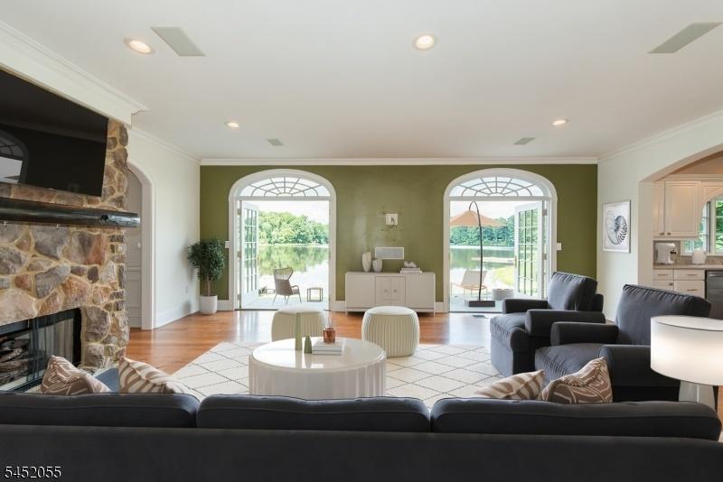 Family Room with French Doors
