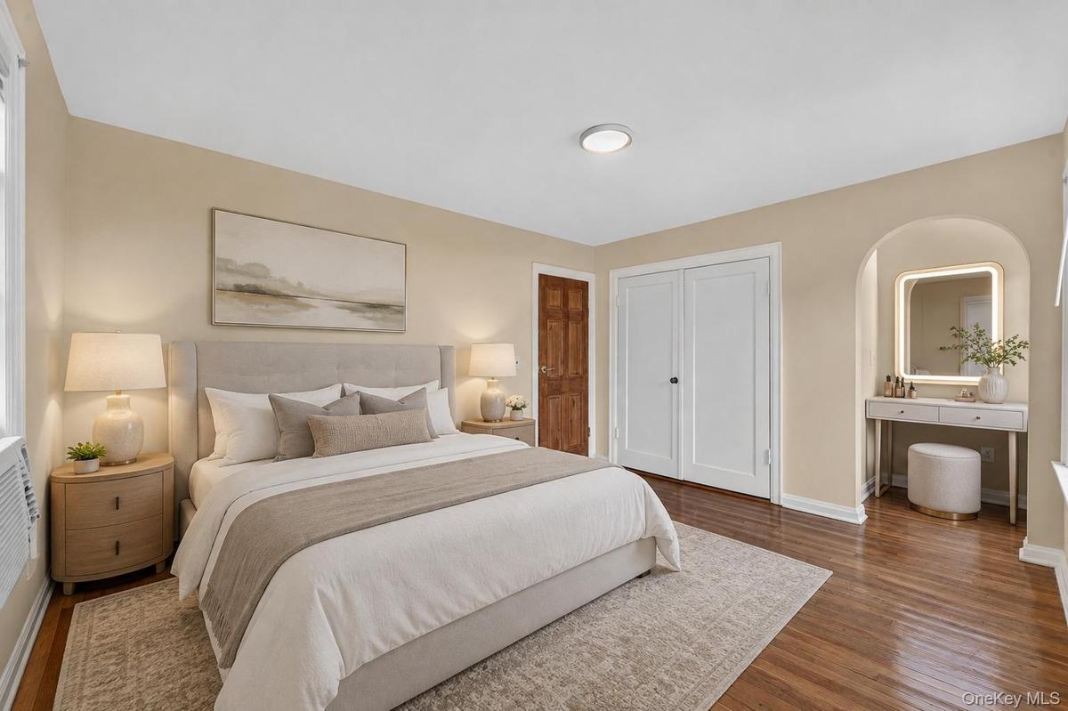 Virtually staged bedroom