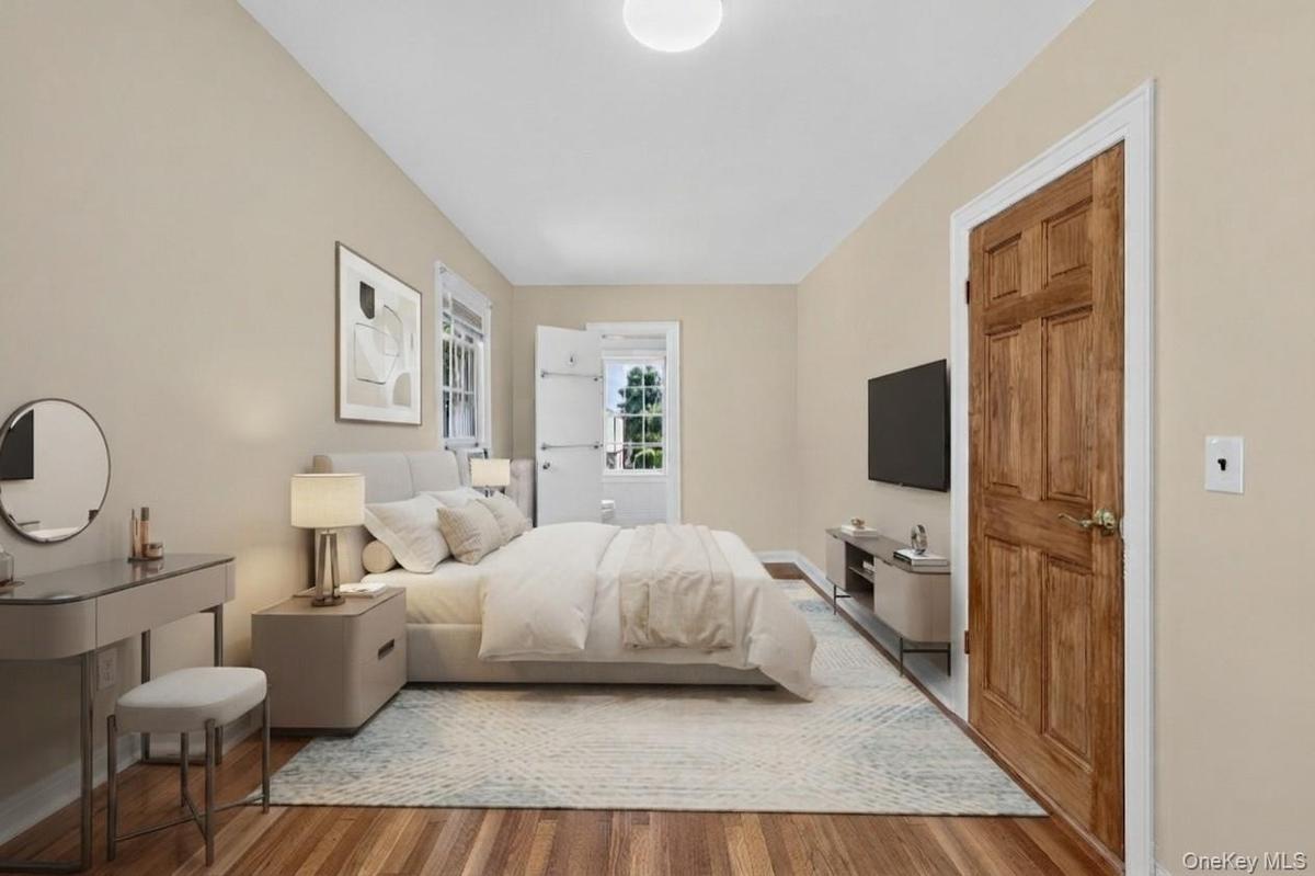 Virtually staged bedroom