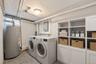 Virtually staged laundry room