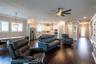 This home has surround sound speakers in the ceiling.