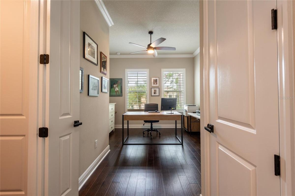 Second bedroom being used as an office.