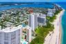 Aerial perspective identifies Tiara along Singer Island's oceanfront, with the Atlantic to the east and Intracoastal Waterway to the west.