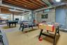 Game room in basement