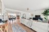 Flows to the dining and family room.