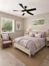 Three bedrooms are grouped on one side of the home, creating a comfortable separation from the main living areas.