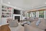 Bright Living Room with Gas Fireplace,