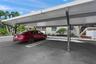 Designated covered parking space