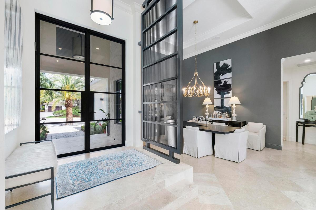 Gorgeous modern reflective front door