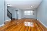 Vacant view of living room with steps upto bedrooms