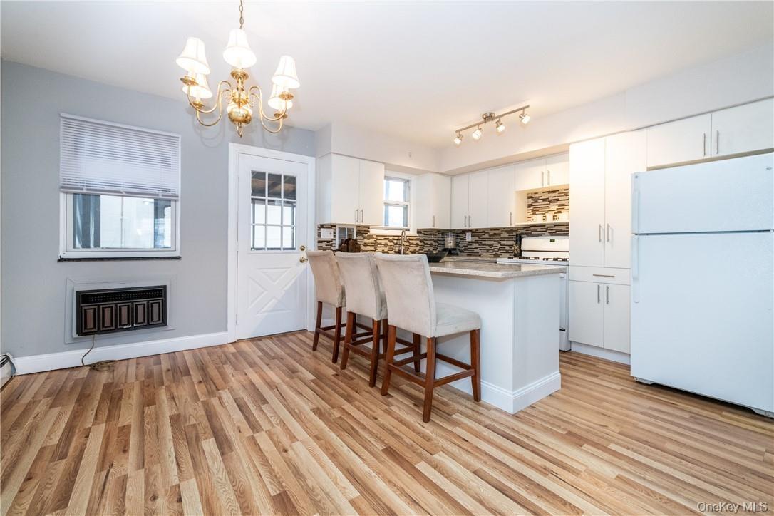 Dining area with door to back deck
