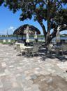 Cabana bar and tables
