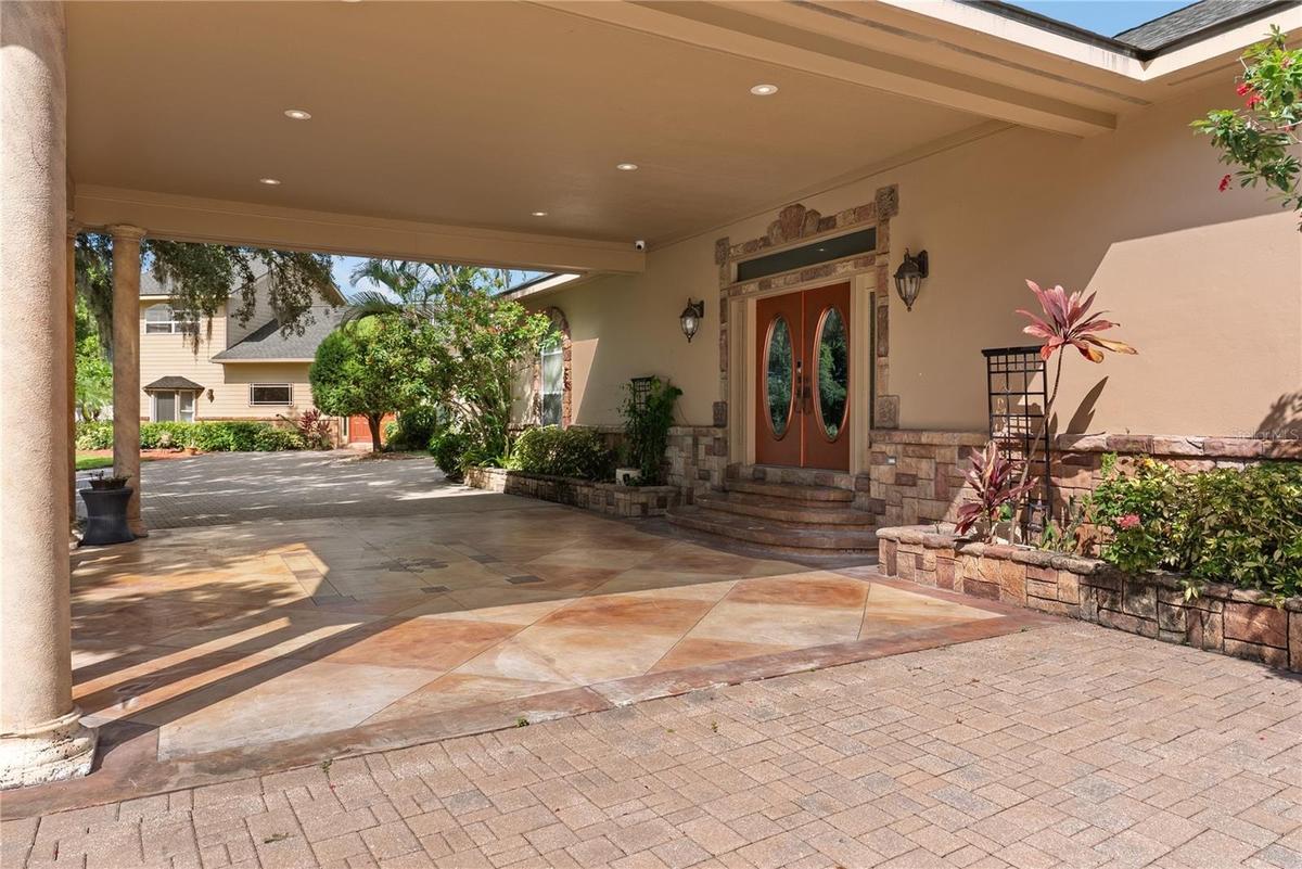 Porte-Cochere Covered Entry