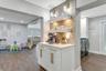 Coffee Bar with Accent Wall & Shelving and/or Dry Bar