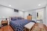 Lower-level guest room.