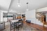 Lower-level dining area and kitchenette.