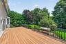 The deck runs the full length of the house!