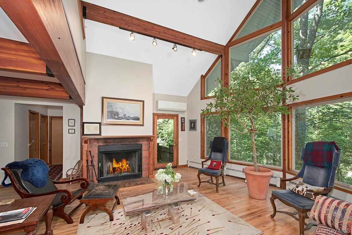 Another view of the living room with door to the back deck.