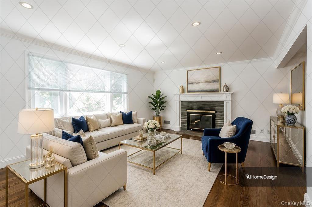 Virtually Staged Living room.