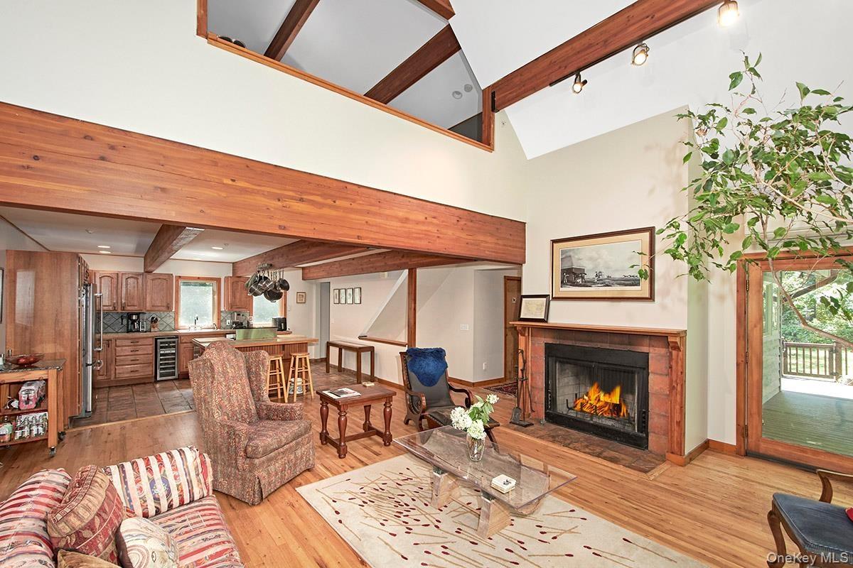 View from the living room to the kitchen.