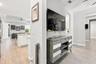 family room into kitchen