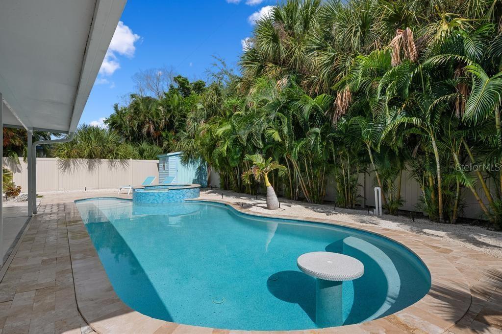 Generous oversized pool and spa