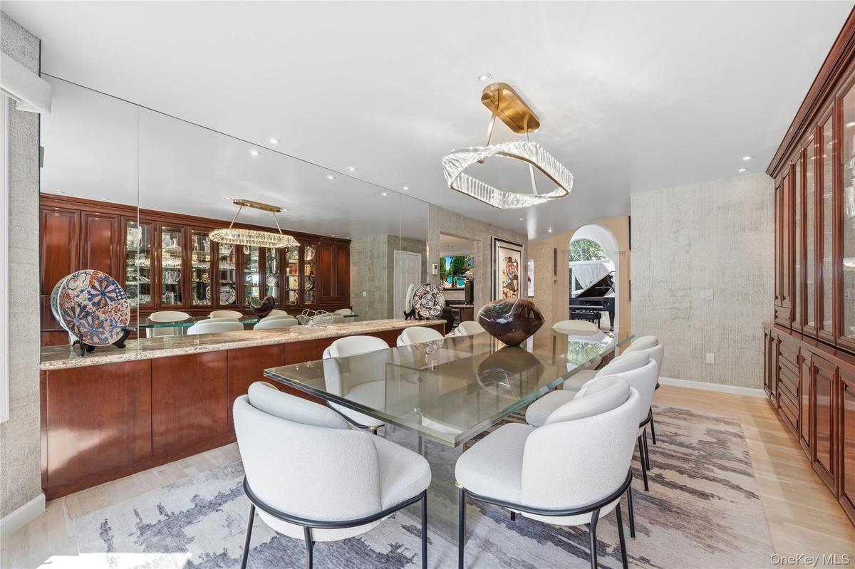 Alternate view with additional B/I cabinets with granite counter