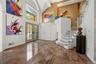 Granite floor, recessed lights, double high ceiling, coat closet