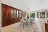 Dining Room with recessed lights, beautiful custom built credenza wall