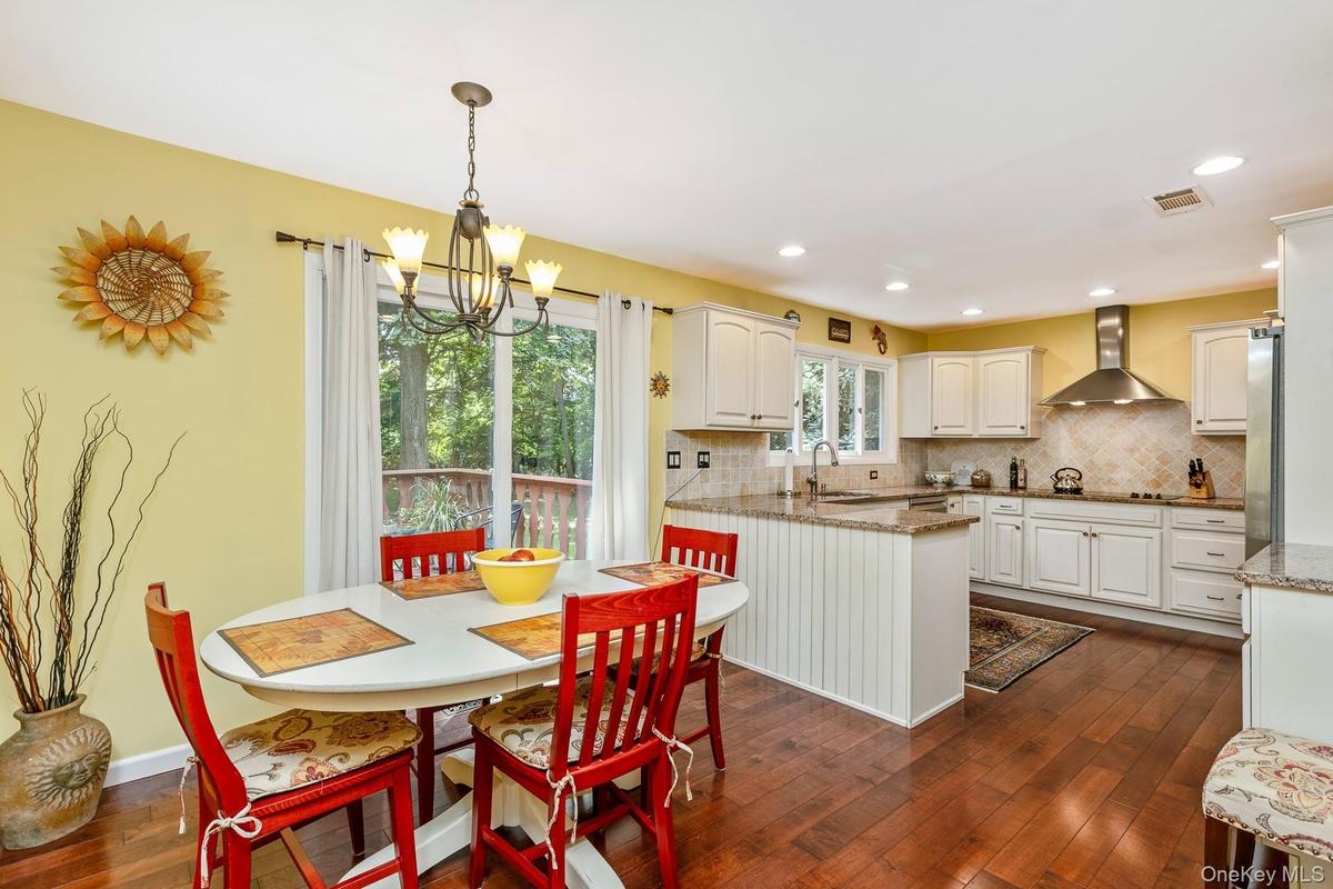 Eat-In Kitchen with Sliders to the Deck and Yard.