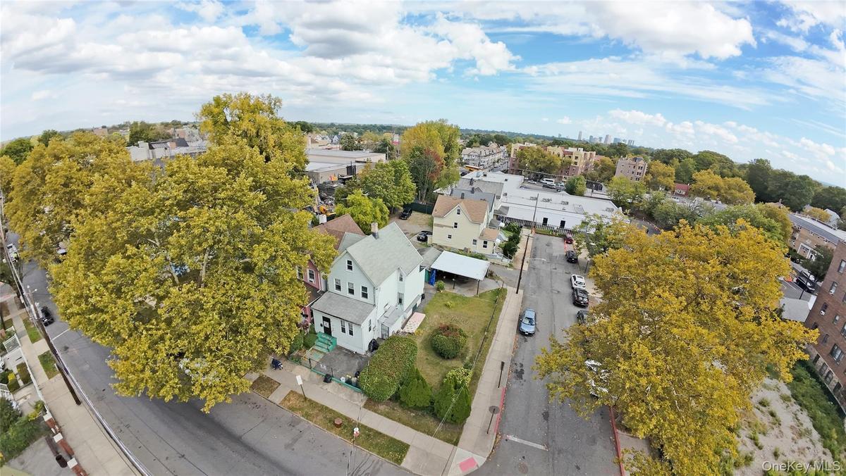 Aerial view of residential area