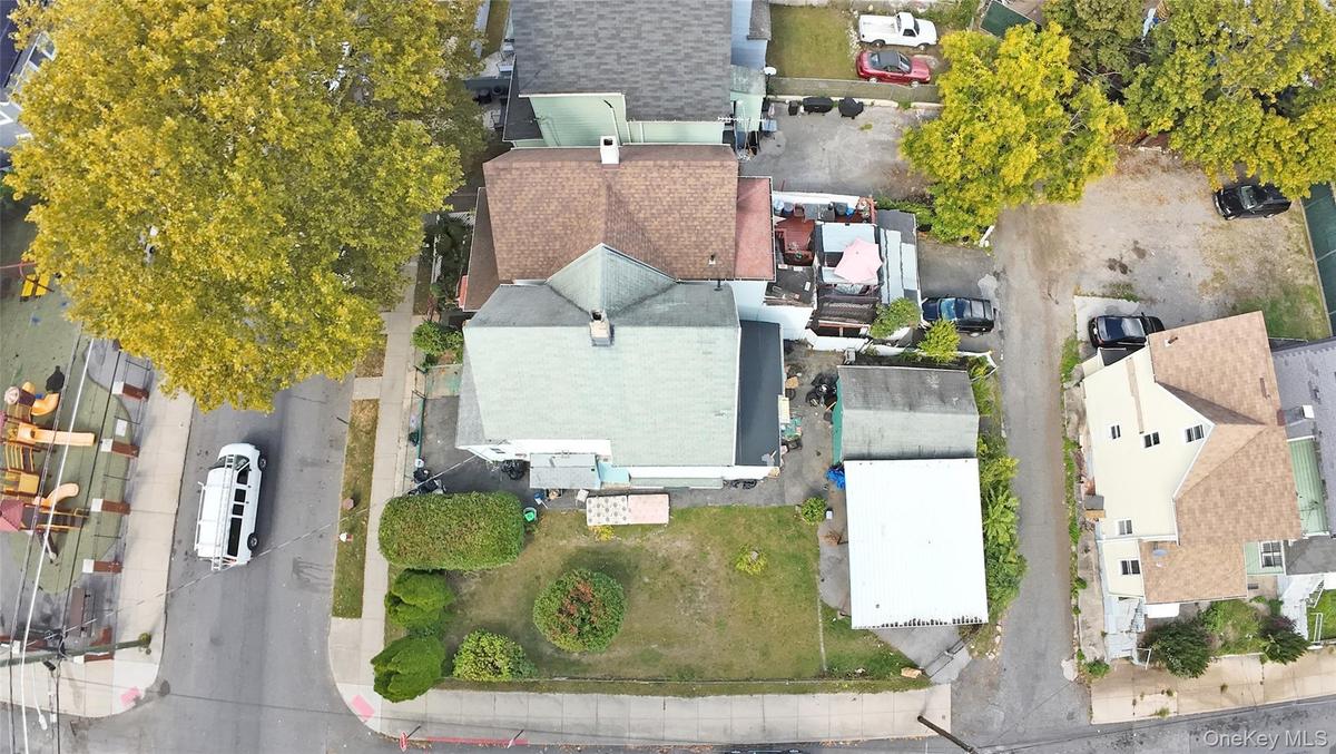 Aerial view of residential area