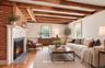 A Modern take on the charming living room with fireplace