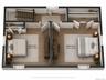 Rendering of loft converted to two bedrooms