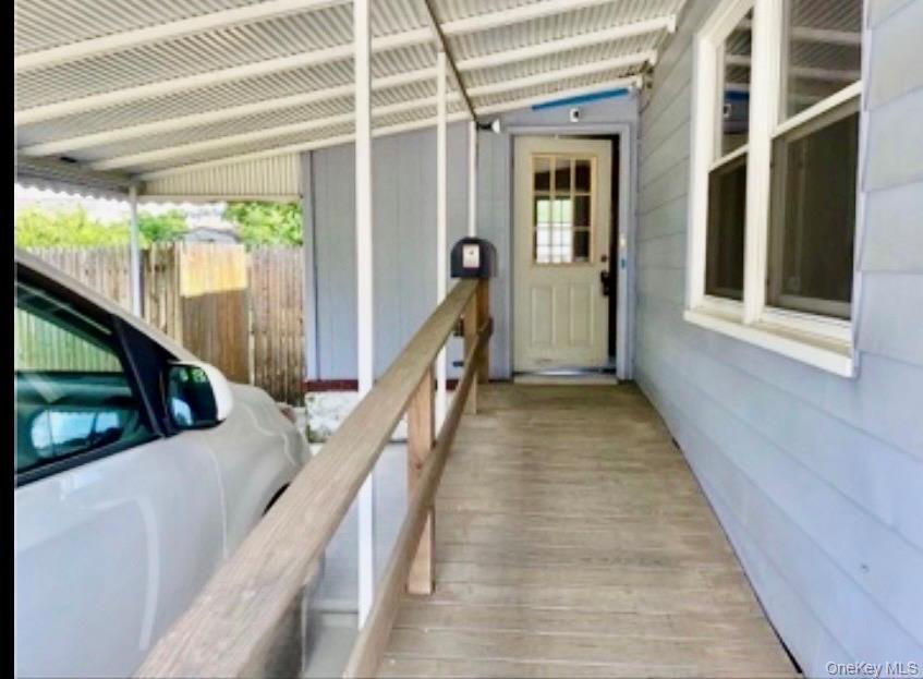 Side entrance with ramp