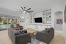 Open Living Room with Gorgeous Built Ins