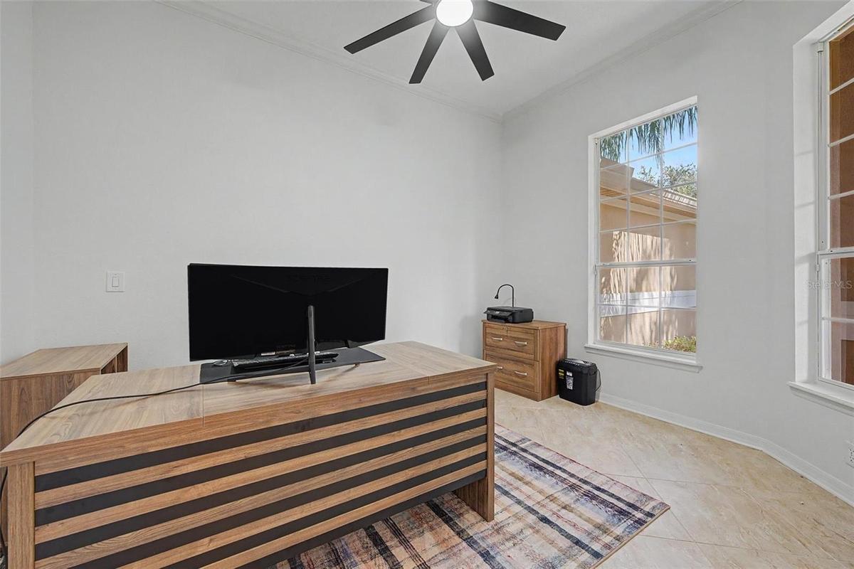Office at the front of the house