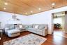 Hardwood floors with fireplace