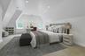Up to the third floor, this large and bright room could serves as another excellent bedroom. It could also be a craft room, home office, or more. As t