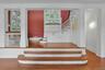 Off of the central hall and across from the formal living room, the staircase to the second floor is a true hand hewn work of art. Designed specifical
