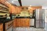 Stainless steel appliances. Double gas range