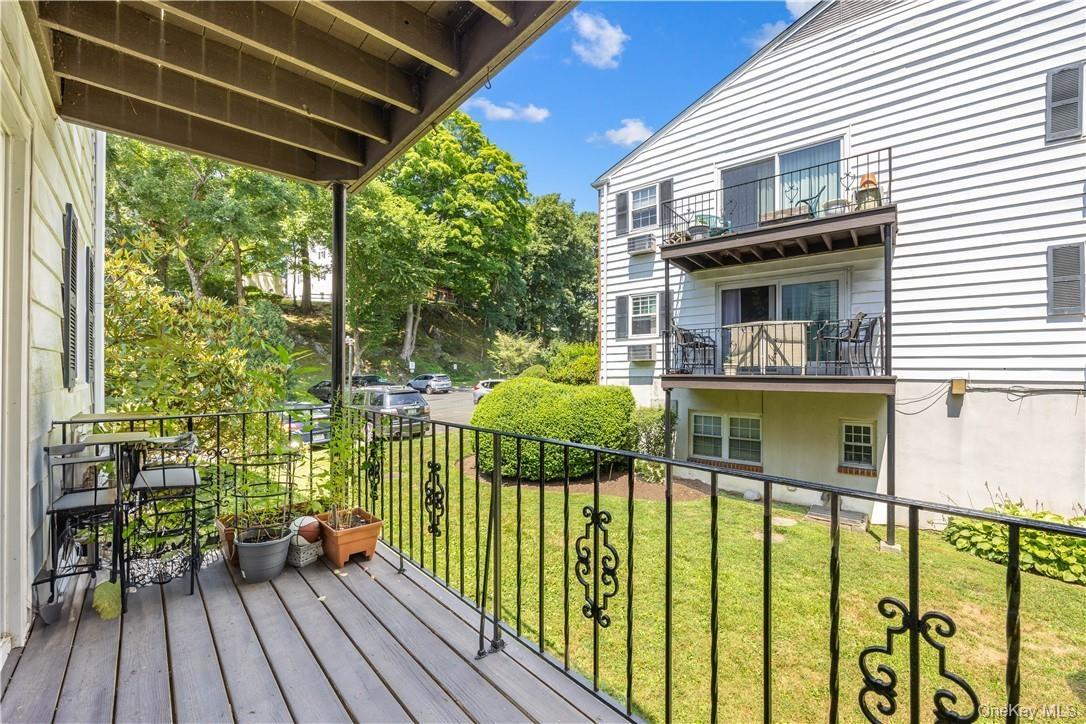 Balcony located off living room.