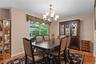 Dining Room with Sliding Glass door out to ground level patio.