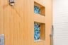 DESIGNER INLAYS SET INTO SHOWER WALL