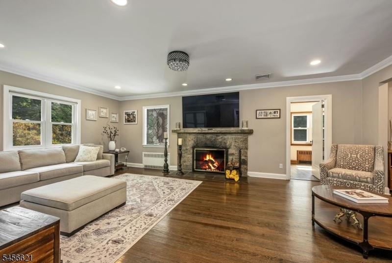 Living room fireplace