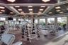 fitness center with waterfront bay views